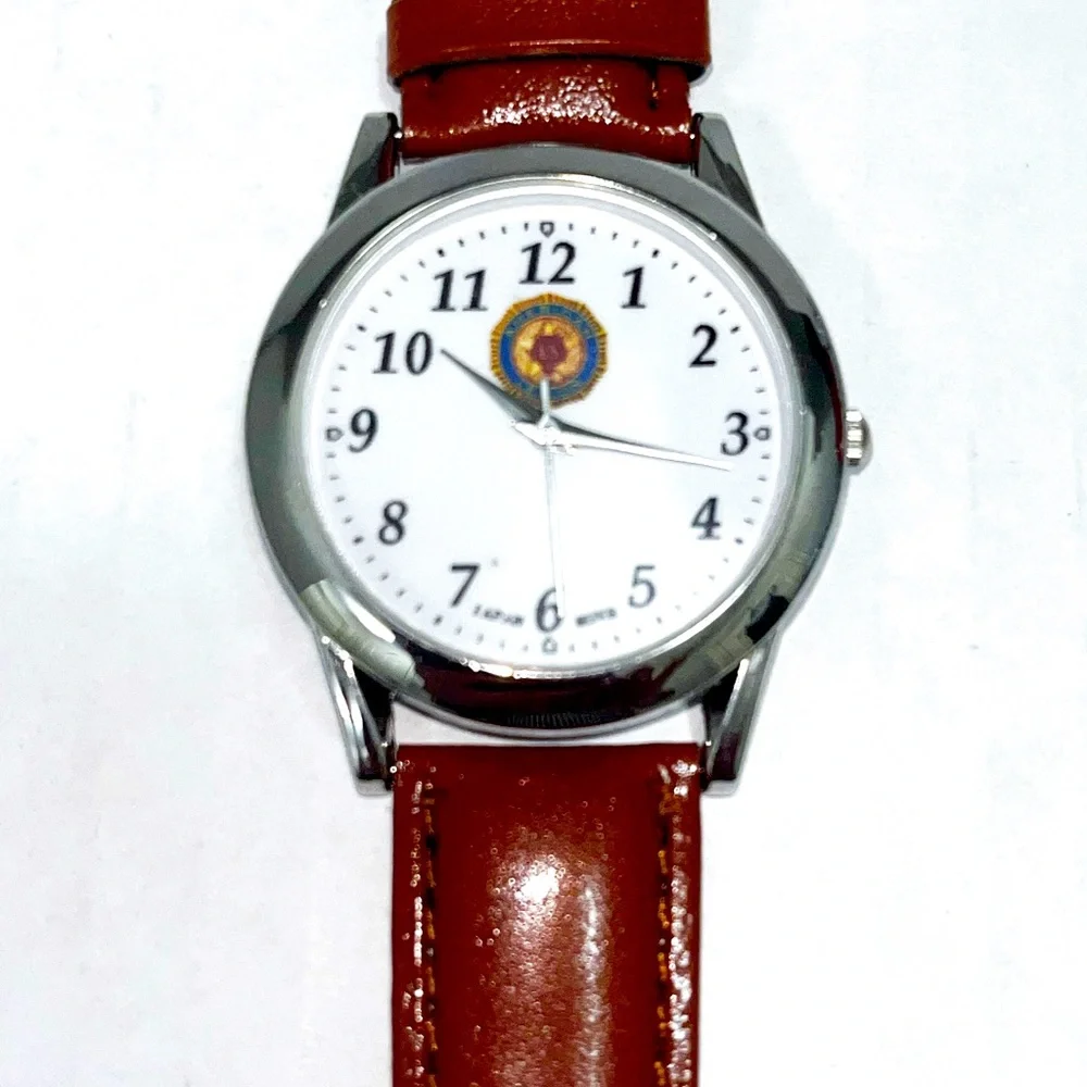 US American Legion 36mm Watch, Custom American Legion Silver Tone Watch Vintage